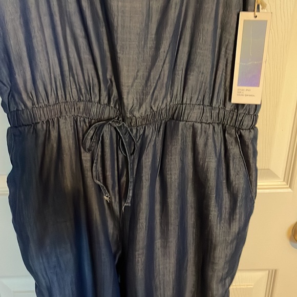 CI SONO light weight dark wash jumpsuit. Size lg. - Picture 3 of 4